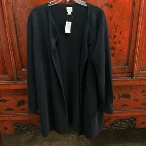 J Crew Black cardigan .New .Size L